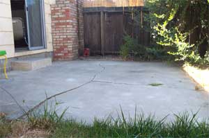 patio, after sweeping