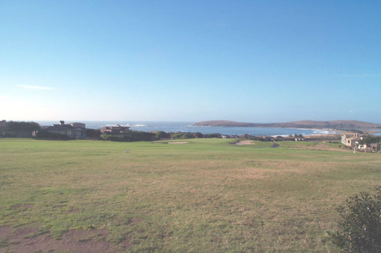 across the golf course and out to sea