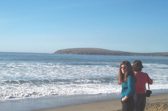 Suzanne and Shirley at the beach