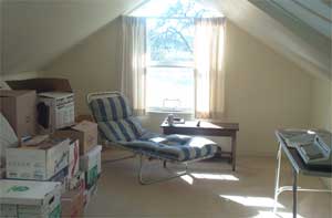 lounge chair in the loft