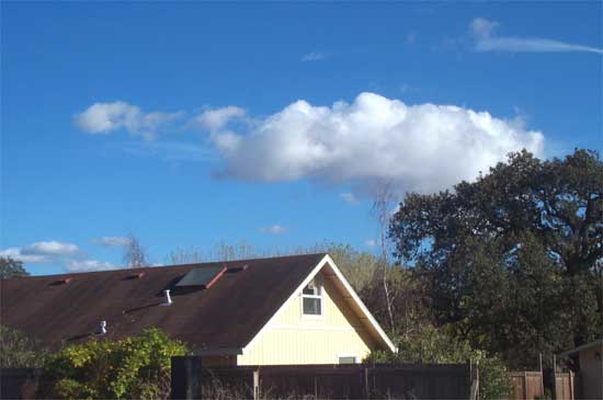 puffy clouds